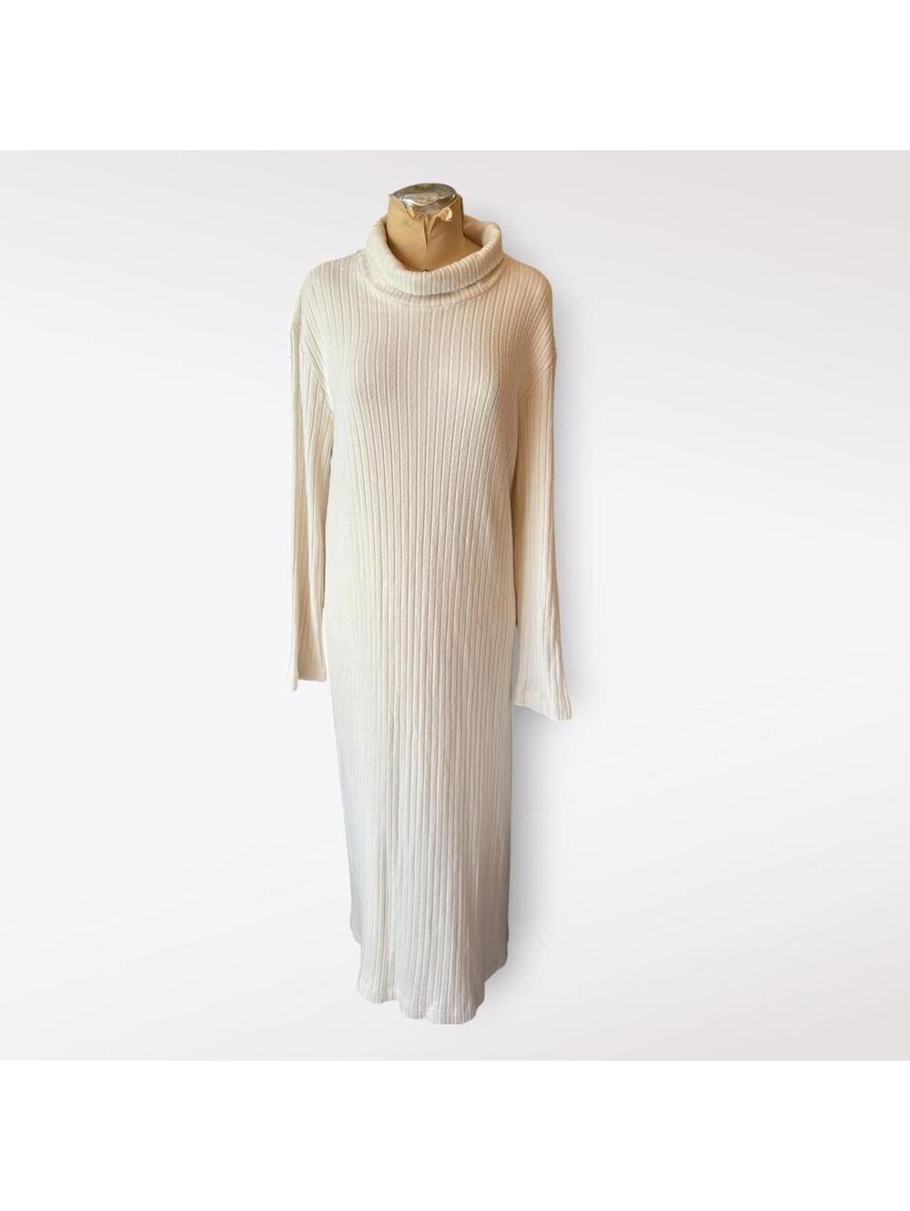DONNI. Cream Maxi Sweater Dress